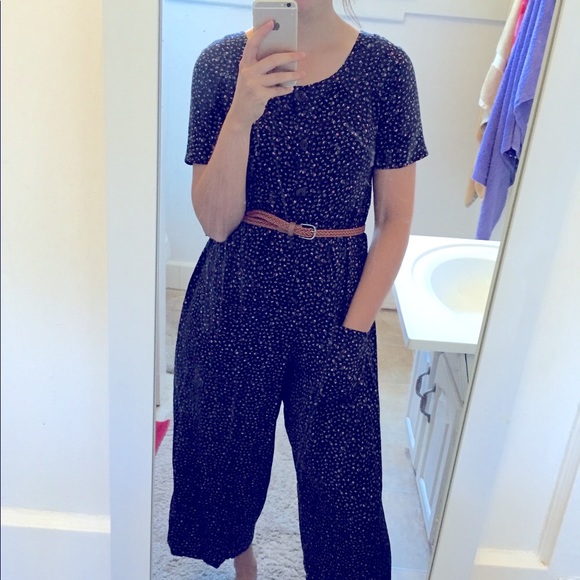Vintage Pants \u0026 Jumpsuits | Ultimate Vintage Floral Romper Jumper with Pockets | Color: Blue | Size: 6 | Rachel_Self's Closet